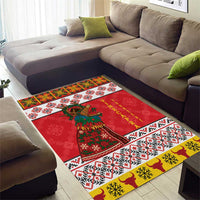 Personalized Romania Christmas Area Rug Romanian Carpet The Goat Dance - Wonder Print Shop