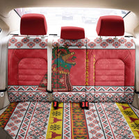 Personalized Romania Christmas Back Car Seat Cover Romanian Carpet The Goat Dance - Wonder Print Shop