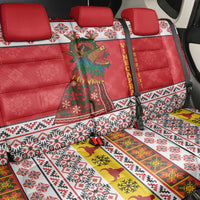Personalized Romania Christmas Back Car Seat Cover Romanian Carpet The Goat Dance - Wonder Print Shop