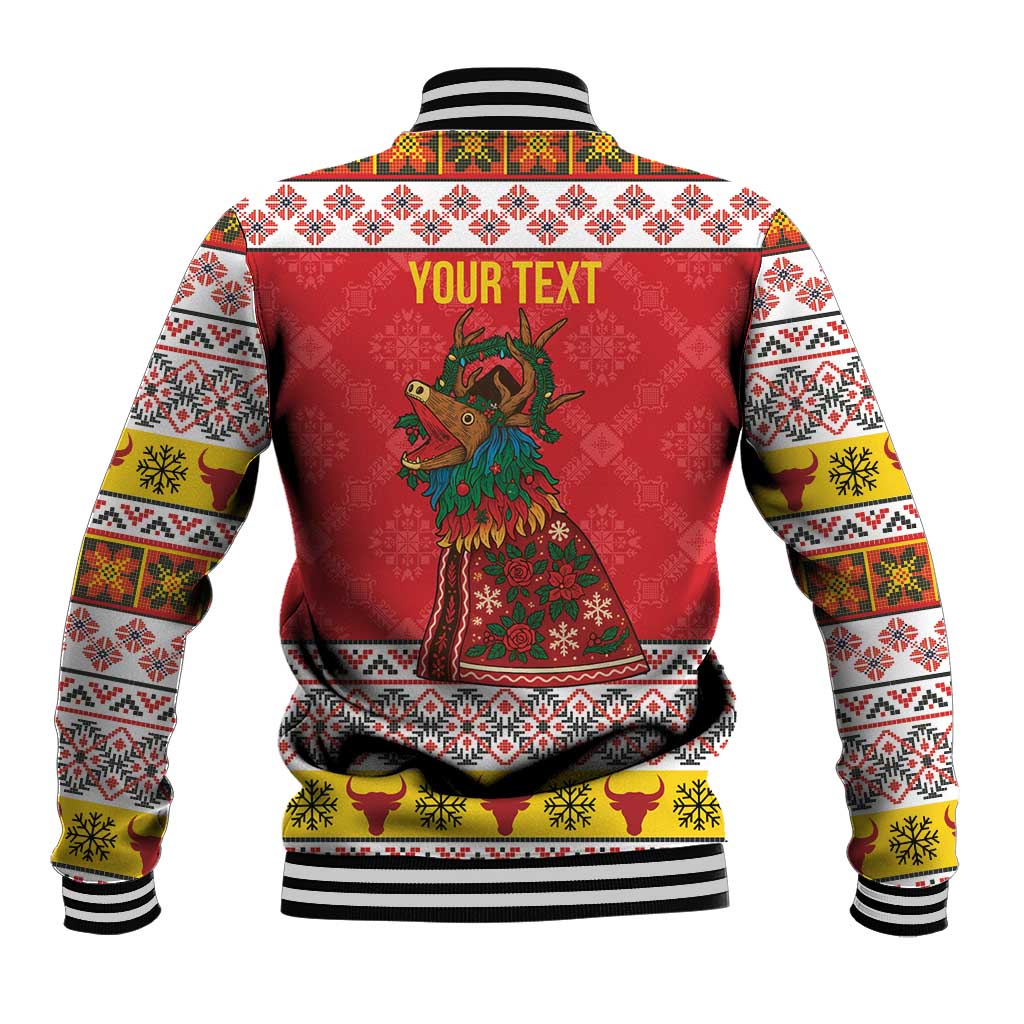 Personalized Romania Christmas Baseball Jacket Romanian Carpet The Goat Dance - Wonder Print Shop