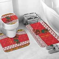 Personalized Romania Christmas Bathroom Set Romanian Carpet The Goat Dance - Wonder Print Shop