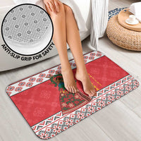 Personalized Romania Christmas Bathroom Set Romanian Carpet The Goat Dance - Wonder Print Shop