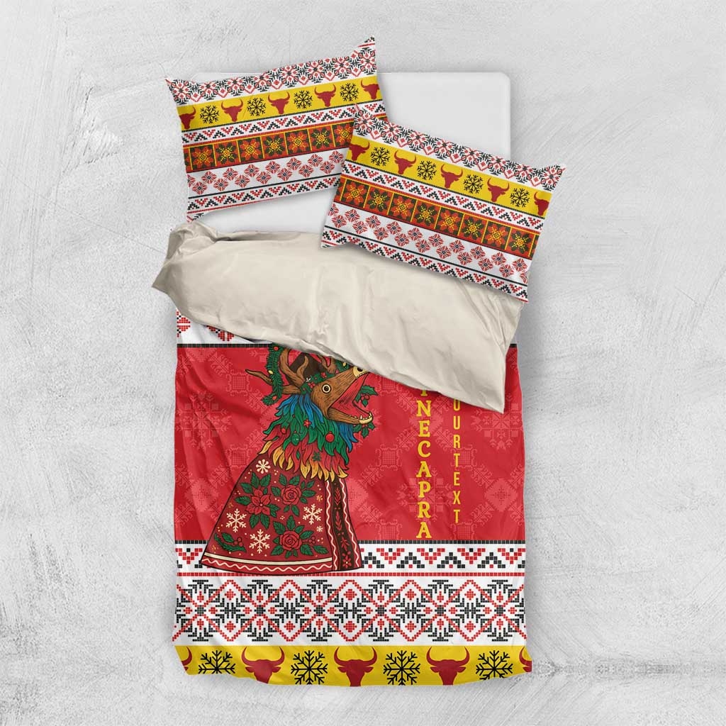 Personalized Romania Christmas Bedding Set Romanian Carpet The Goat Dance - Wonder Print Shop