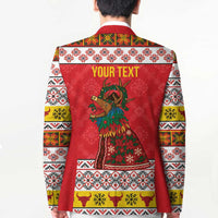 Personalized Romania Christmas Blazer Romanian Carpet The Goat Dance - Wonder Print Shop