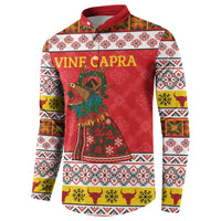 Personalized Romania Christmas Button Sweatshirt Romanian Carpet The Goat Dance - Wonder Print Shop