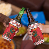 Personalized Romania Christmas 4 in 1 Can Cooler Tumbler Romanian Carpet The Goat Dance - Wonder Print Shop