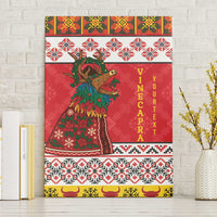 Personalized Romania Christmas Canvas Wall Art Romanian Carpet The Goat Dance - Wonder Print Shop