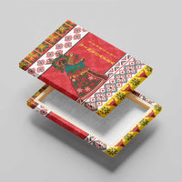 Personalized Romania Christmas Canvas Wall Art Romanian Carpet The Goat Dance - Wonder Print Shop