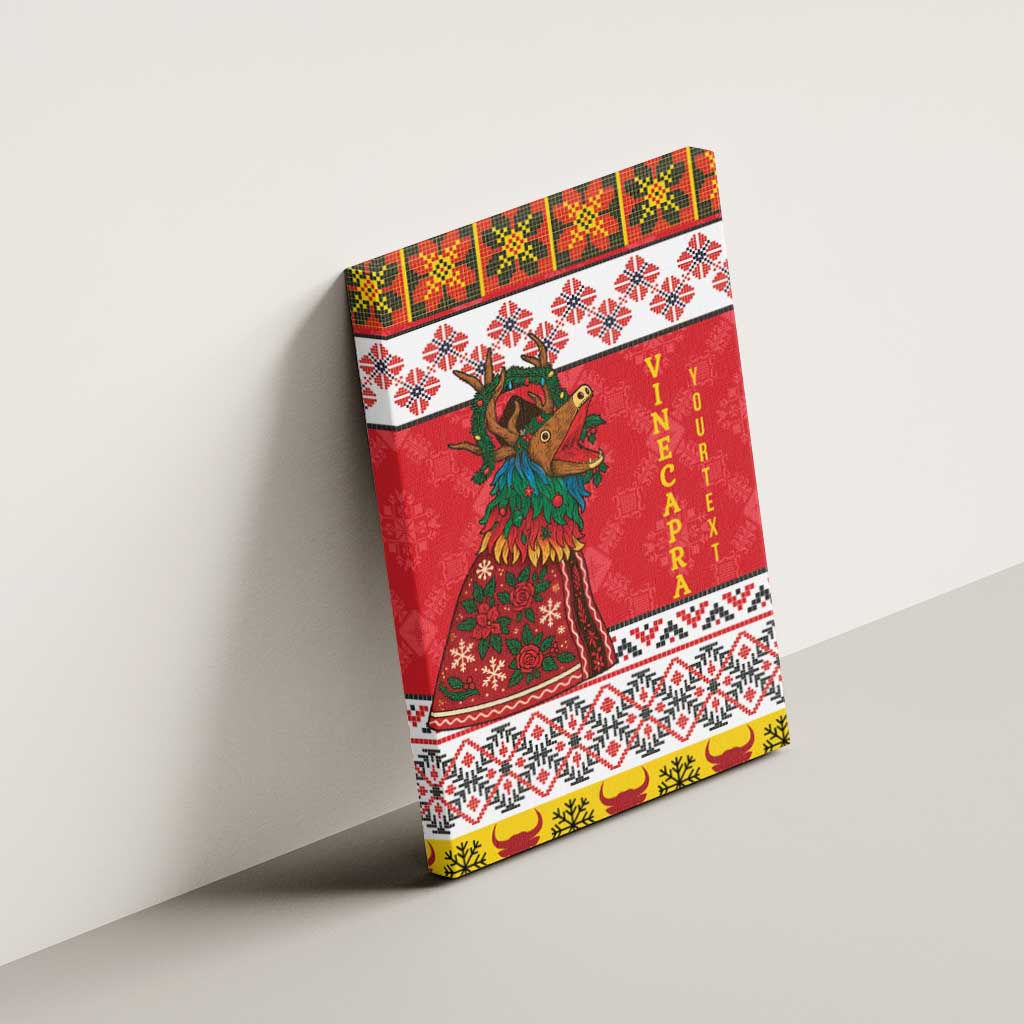 Personalized Romania Christmas Canvas Wall Art Romanian Carpet The Goat Dance - Wonder Print Shop