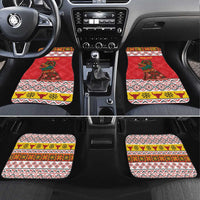 Personalized Romania Christmas Car Mats Romanian Carpet The Goat Dance - Wonder Print Shop