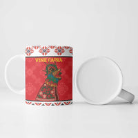 Personalized Romania Christmas Ceramic Mug Romanian Carpet The Goat Dance - Wonder Print Shop