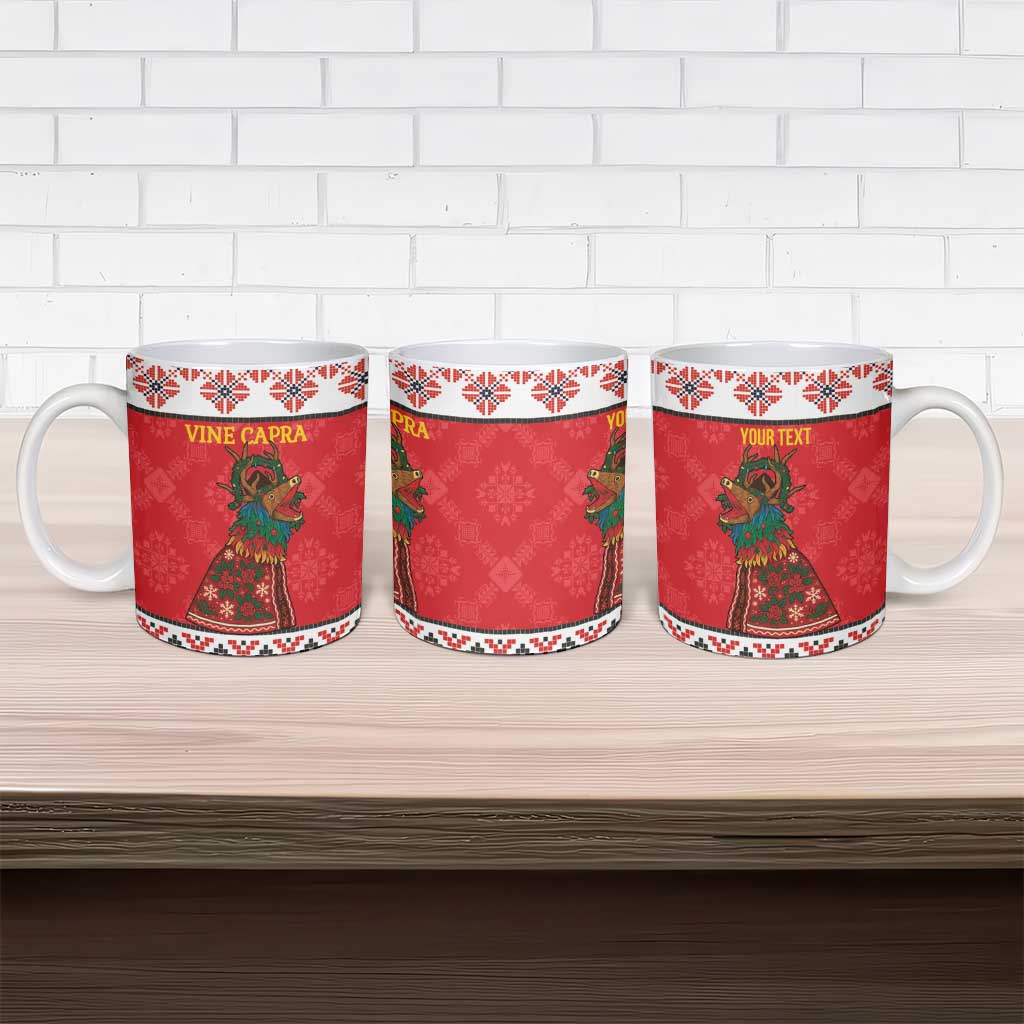 Personalized Romania Christmas Ceramic Mug Romanian Carpet The Goat Dance - Wonder Print Shop