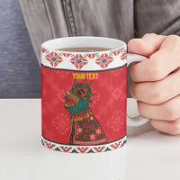 Personalized Romania Christmas Ceramic Mug Romanian Carpet The Goat Dance - Wonder Print Shop
