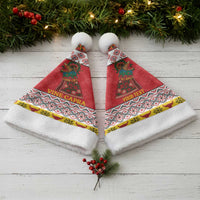 Personalized Romania Christmas Santa Hat Romanian Carpet The Goat Dance - Wonder Print Shop