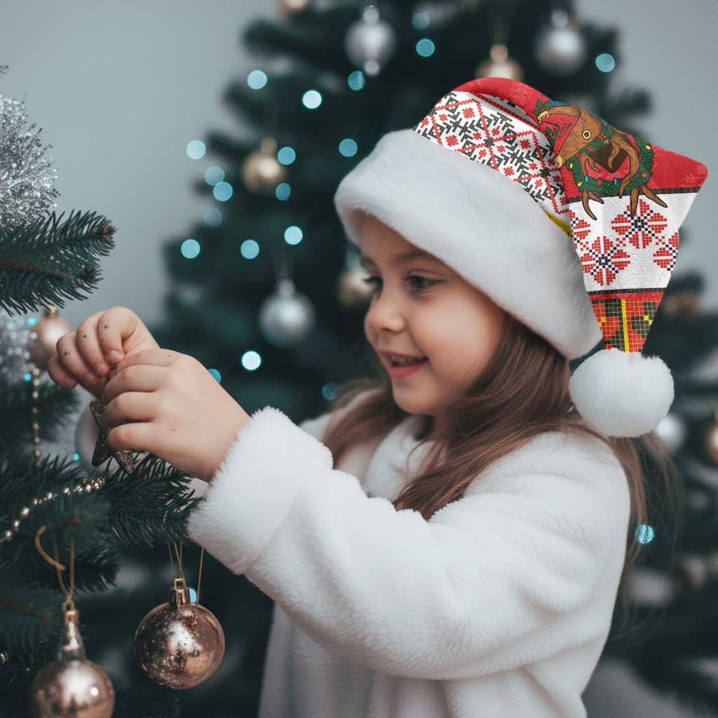 Personalized Romania Christmas Santa Hat Romanian Carpet The Goat Dance - Wonder Print Shop