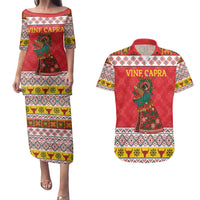 Personalized Romania Christmas Couples Matching Puletasi and Hawaiian Shirt Romanian Carpet The Goat Dance - Wonder Print Shop