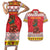 Personalized Romania Christmas Couples Matching Short Sleeve Bodycon Dress and Hawaiian Shirt Romanian Carpet The Goat Dance - Wonder Print Shop