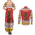 Personalized Romania Christmas Couples Matching Summer Maxi Dress and Long Sleeve Button Shirt Romanian Carpet The Goat Dance - Wonder Print Shop