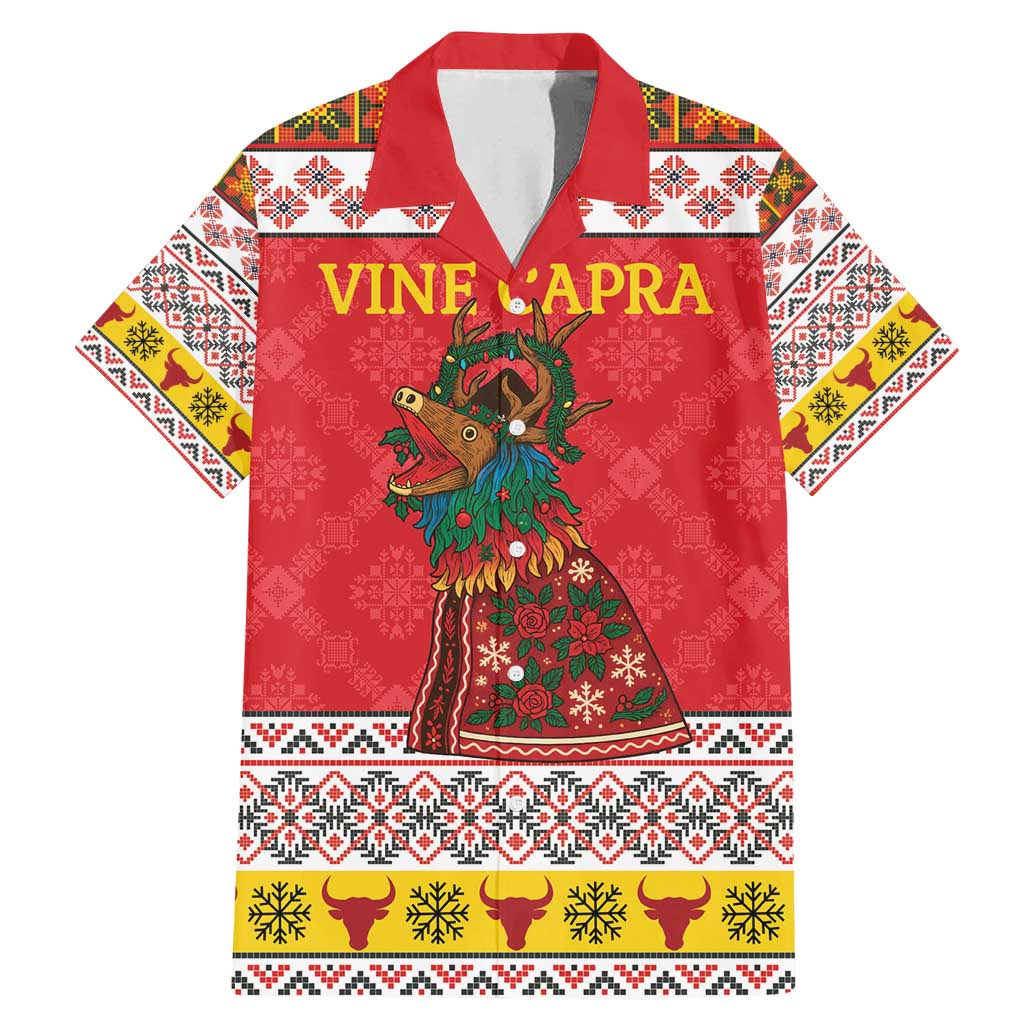 Personalized Romania Christmas Family Matching Mermaid Dress and Hawaiian Shirt Romanian Carpet The Goat Dance - Wonder Print Shop