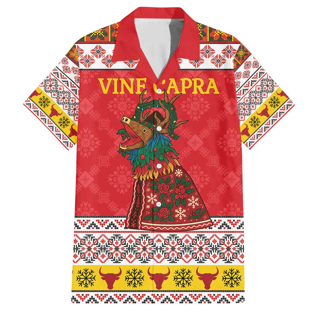 Personalized Romania Christmas Family Matching Puletasi and Hawaiian Shirt Romanian Carpet The Goat Dance - Wonder Print Shop