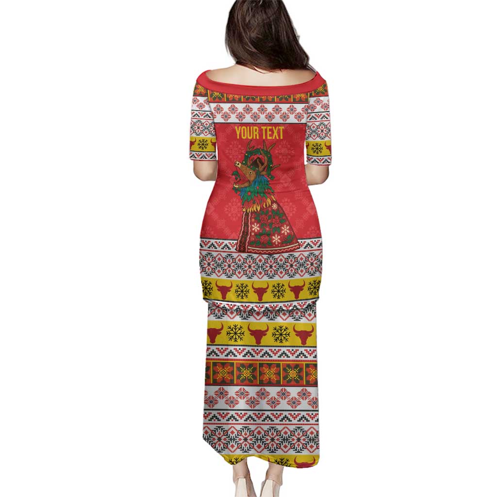 Personalized Romania Christmas Family Matching Puletasi and Hawaiian Shirt Romanian Carpet The Goat Dance - Wonder Print Shop