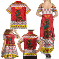 Personalized Romania Christmas Family Matching Summer Maxi Dress and Hawaiian Shirt Romanian Carpet The Goat Dance - Wonder Print Shop