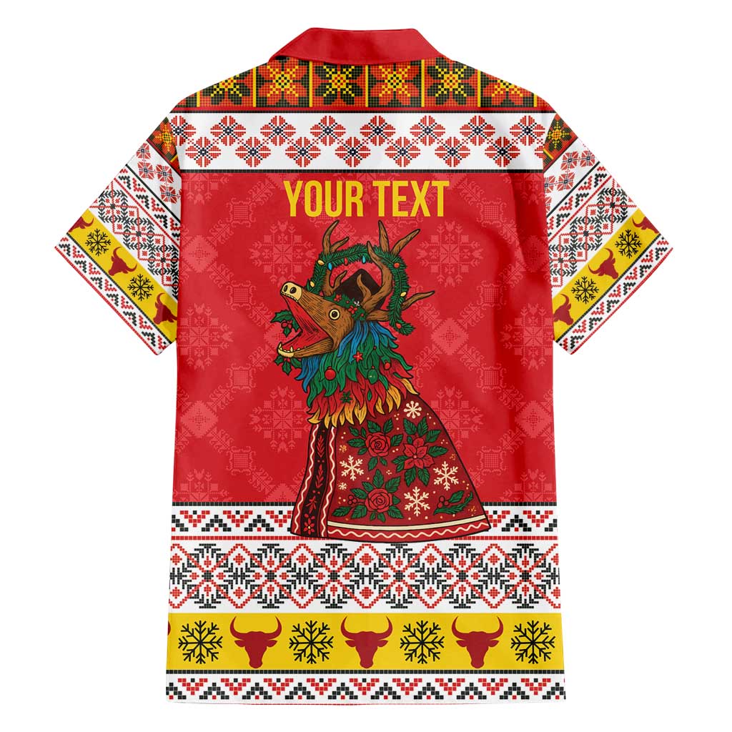 Personalized Romania Christmas Family Matching Tank Maxi Dress and Hawaiian Shirt Romanian Carpet The Goat Dance - Wonder Print Shop