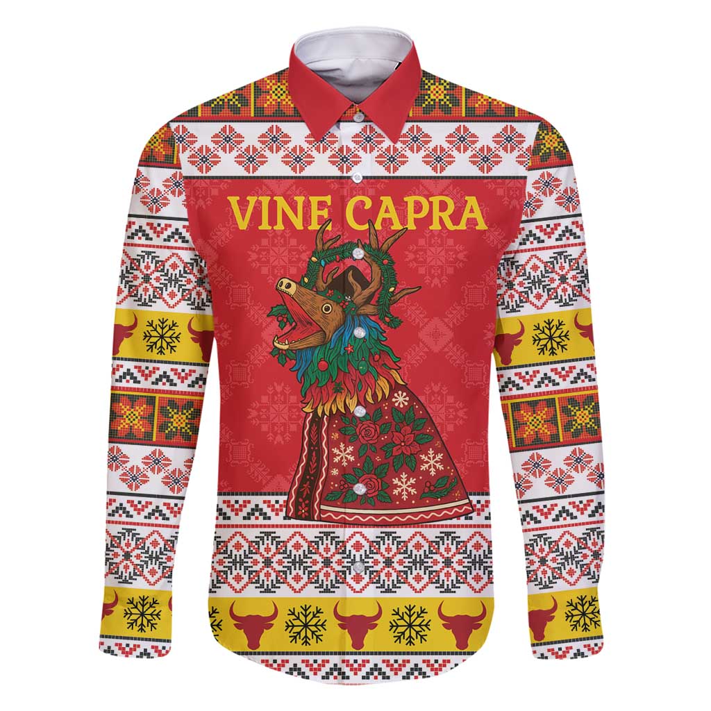 Personalized Romania Christmas Family Matching Tank Maxi Dress and Hawaiian Shirt Romanian Carpet The Goat Dance - Wonder Print Shop