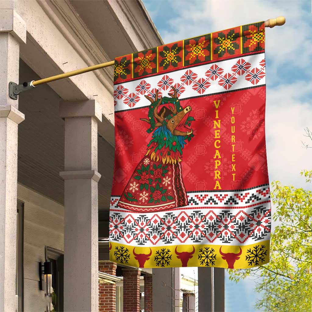 Personalized Romania Christmas Garden Flag Romanian Carpet The Goat Dance - Wonder Print Shop
