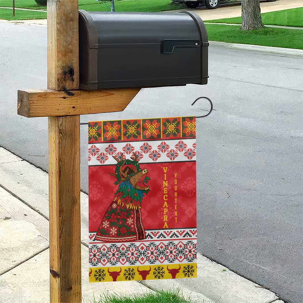 Personalized Romania Christmas Garden Flag Romanian Carpet The Goat Dance - Wonder Print Shop