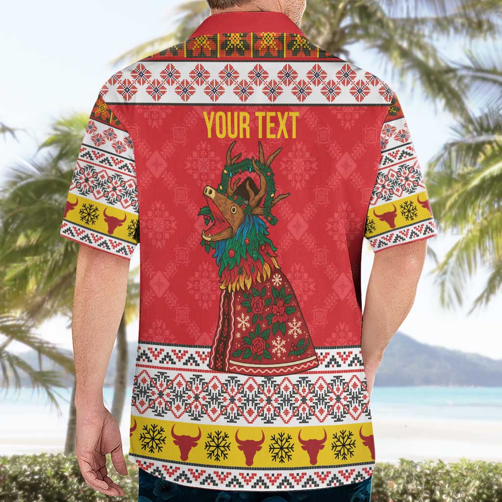 Personalized Romania Christmas Hawaiian Shirt Romanian Carpet The Goat Dance - Wonder Print Shop