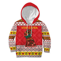 Personalized Romania Christmas Kid Hoodie Romanian Carpet The Goat Dance - Wonder Print Shop
