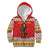 Personalized Romania Christmas Kid Hoodie Romanian Carpet The Goat Dance - Wonder Print Shop