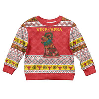 Personalized Romania Christmas Kid Ugly Christmas Sweater Romanian Carpet The Goat Dance - Wonder Print Shop