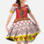 Personalized Romania Christmas Kid Short Sleeve Dress Romanian Carpet The Goat Dance - Wonder Print Shop