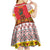 Personalized Romania Christmas Kid Short Sleeve Dress Romanian Carpet The Goat Dance - Wonder Print Shop