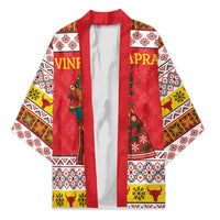 Personalized Romania Christmas Kimono Romanian Carpet The Goat Dance - Wonder Print Shop