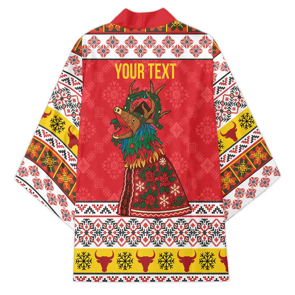 Personalized Romania Christmas Kimono Romanian Carpet The Goat Dance - Wonder Print Shop