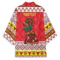 Personalized Romania Christmas Kimono Romanian Carpet The Goat Dance - Wonder Print Shop
