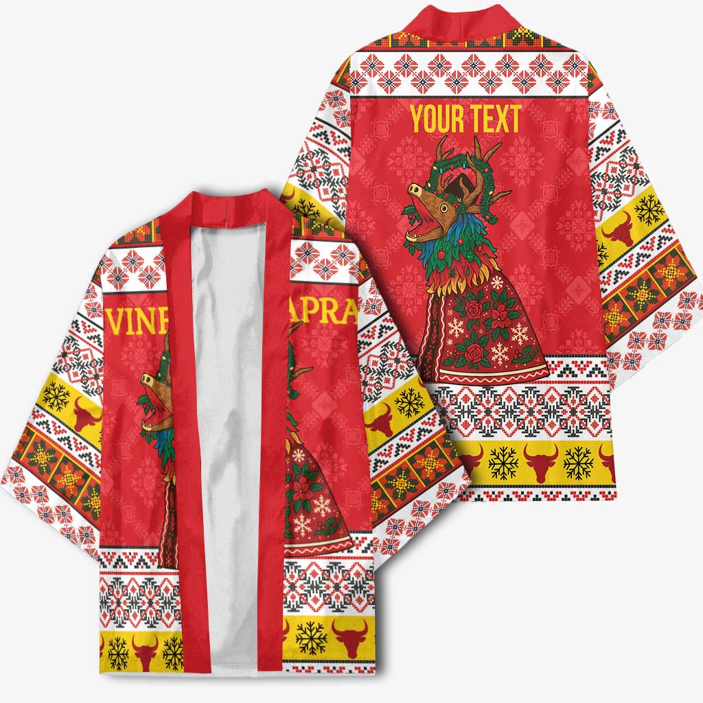 Personalized Romania Christmas Kimono Romanian Carpet The Goat Dance - Wonder Print Shop