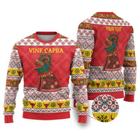 Personalized Romania Christmas Ugly Christmas Sweater Romanian Carpet The Goat Dance - Wonder Print Shop