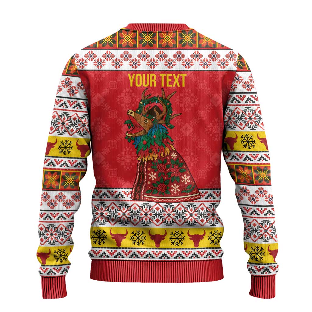 Personalized Romania Christmas Ugly Christmas Sweater Romanian Carpet The Goat Dance - Wonder Print Shop