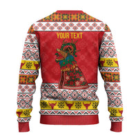 Personalized Romania Christmas Ugly Christmas Sweater Romanian Carpet The Goat Dance - Wonder Print Shop