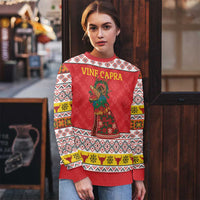 Personalized Romania Christmas Ugly Christmas Sweater Romanian Carpet The Goat Dance - Wonder Print Shop