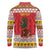 Personalized Romania Christmas Long Sleeve Polo Shirt Romanian Carpet The Goat Dance - Wonder Print Shop