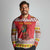 Personalized Romania Christmas Long Sleeve Polo Shirt Romanian Carpet The Goat Dance - Wonder Print Shop