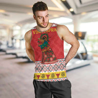 Personalized Romania Christmas Men Tank Top Romanian Carpet The Goat Dance - Wonder Print Shop