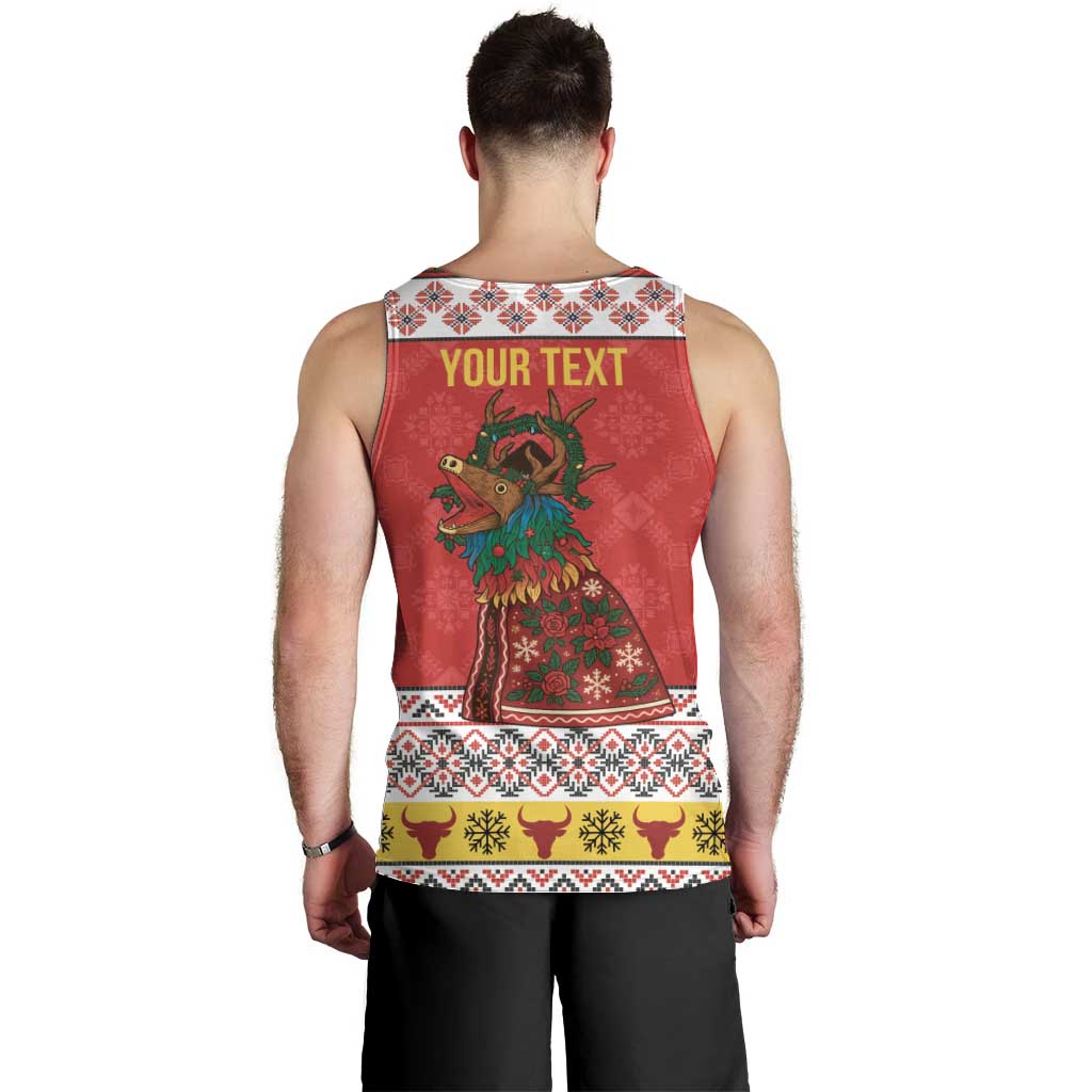 Personalized Romania Christmas Men Tank Top Romanian Carpet The Goat Dance - Wonder Print Shop