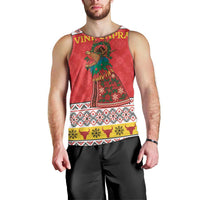 Personalized Romania Christmas Men Tank Top Romanian Carpet The Goat Dance - Wonder Print Shop