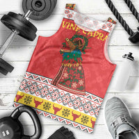 Personalized Romania Christmas Men Tank Top Romanian Carpet The Goat Dance - Wonder Print Shop